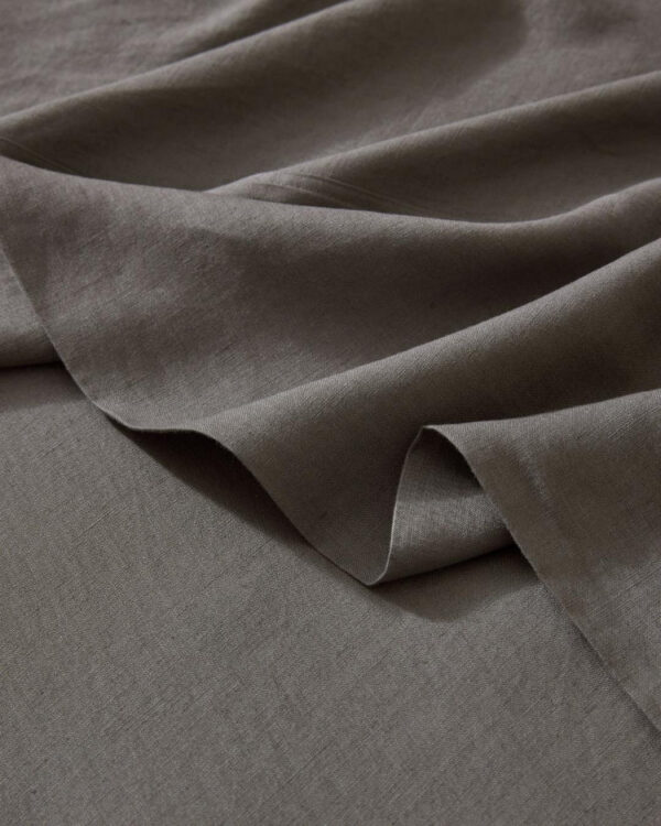 Ravello Flat Sheet - Charcoal - By Weave Home - Textured Group